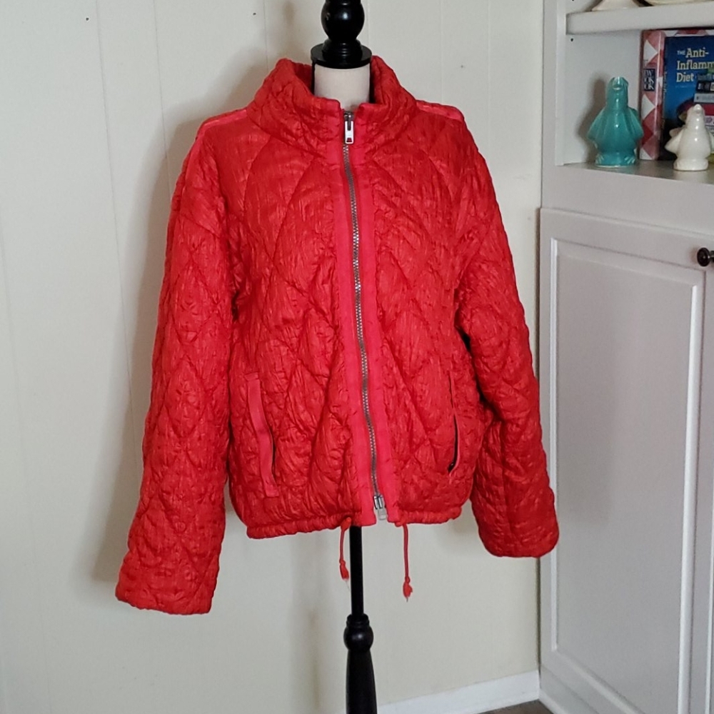 Issey Miyake 90's Red-Orange Puffer Coat